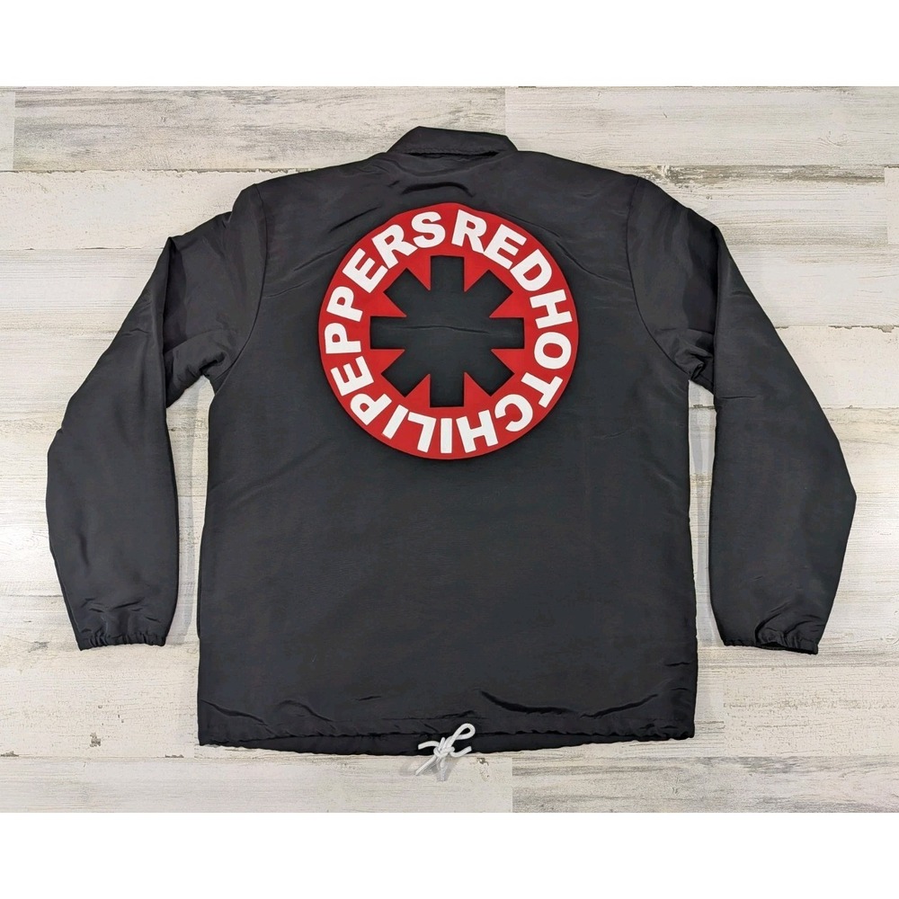 Red Hot Chili Peppers Mens Large Black Snap Jacket Unlimited Love Tour 2022